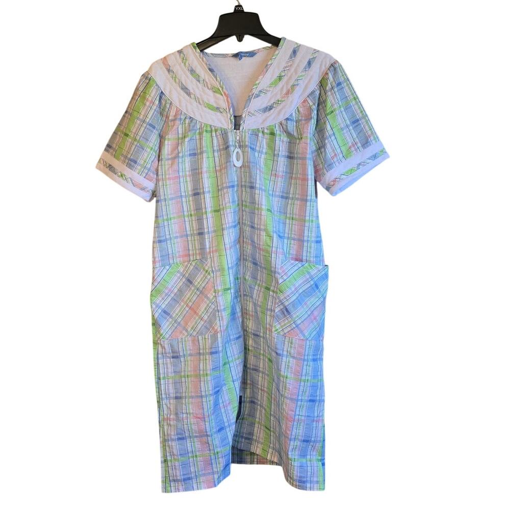 Dream rest plaid housecoat sleep dress size medium